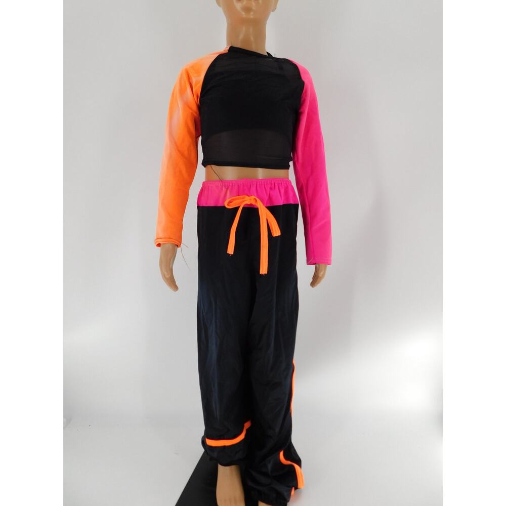 Pre-Owned Costume Gallery Medium Child Hot Pink Jazz Hip Hop Clogging